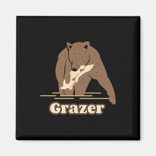 Íman Grazer Fish Bear Fat Brown Grizzly Em outubro Nós