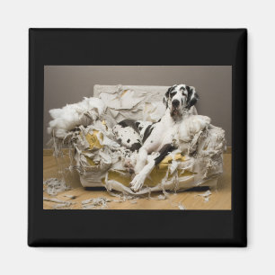 Íman Great dane que Lounging no ímã mastigado do sof