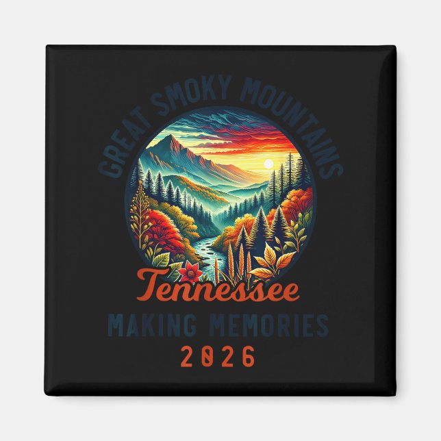 Íman Great Smoky Mountains Tennessee 2026 Geon Forge, V (Frente)