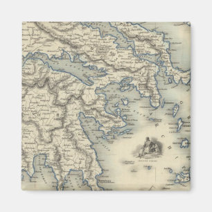 Íman Grécia com mapas indefinidos de Corfu e Stampalia