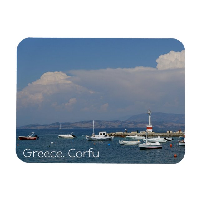 Íman Grécia, Corfu, Farol Antigo, Magnet (Horizontal)