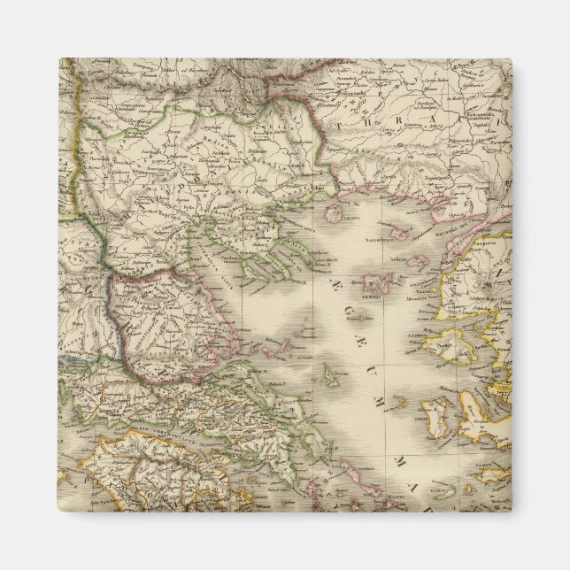 Íman Grécia histórica, mapa atlas de Paris (Frente)