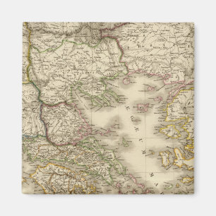 Íman Grécia histórica, mapa do atlas de Paris