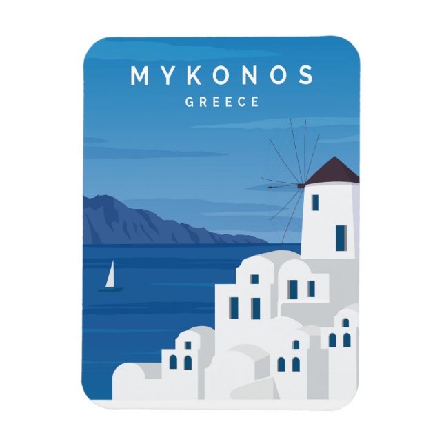 Íman Grécia Mykonos (Vertical)