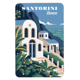 Íman Grécia Santorini de Texto Personalizado