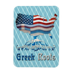 Íman Greeks Roots American Map Flexi Magnet
