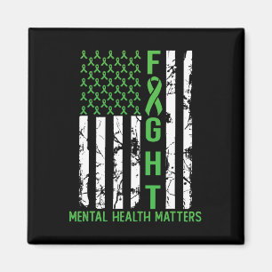 Íman Green American Flag Usa Mental Health Problems