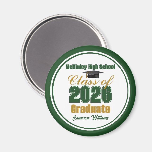 Íman Green Gold Class of 2026 Graduation Keepsake (Front/Back)