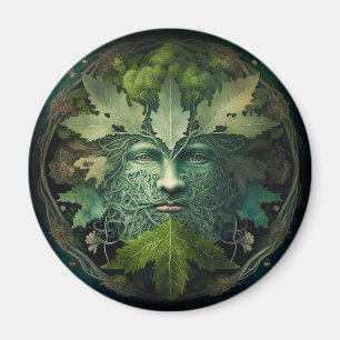 Íman Green Man Mandala Fantasy Art