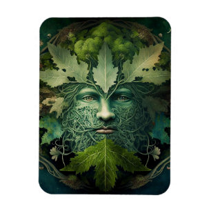 Íman Green Man Mandala Fantasy Art