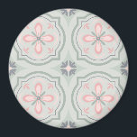 Íman Green Pastel Floral Tiles<br><div class="desc">cool floral shapes pattern</div>
