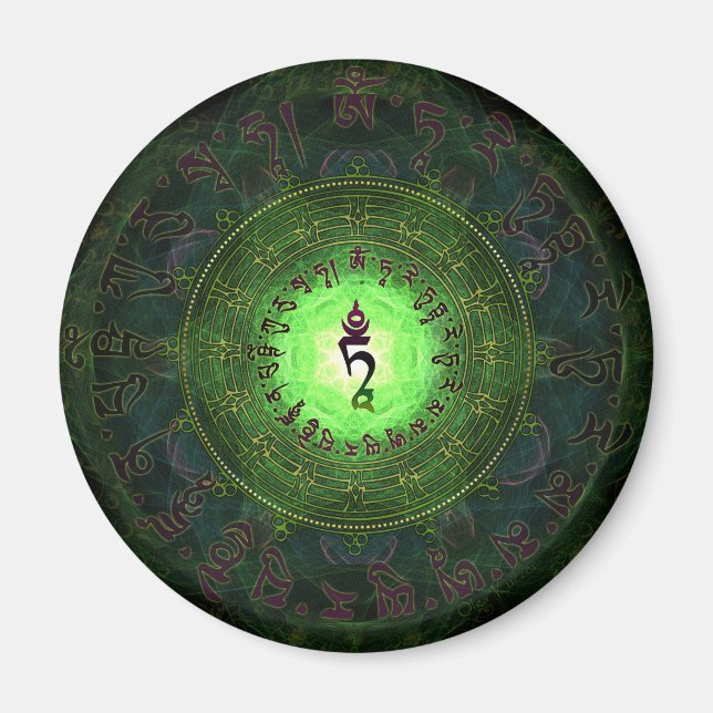 Íman Green Tara - Proteção contra perigos e sofrimento (Frente)