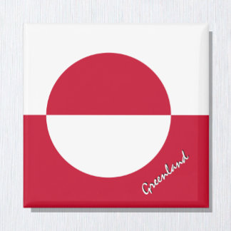 Íman Greenland Magnet, Patriotic, Greenland Flag