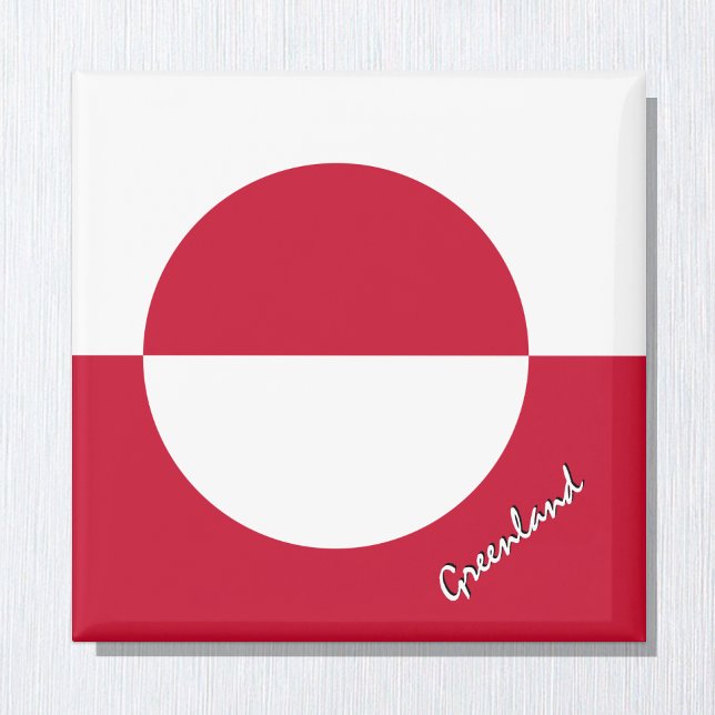 Íman Greenland Magnet, Patriotic, Greenland Flag (Greenland Magnet / Greenland Flag)