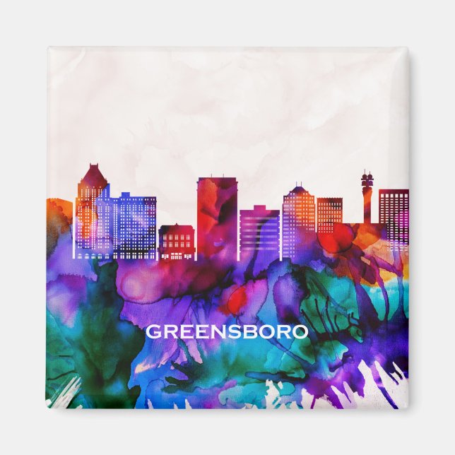 Íman Greensboro Skyline (Frente)