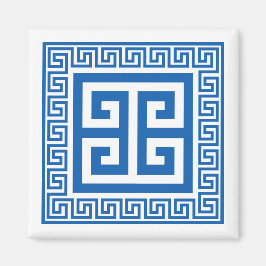 Íman Grego Azul e Branco