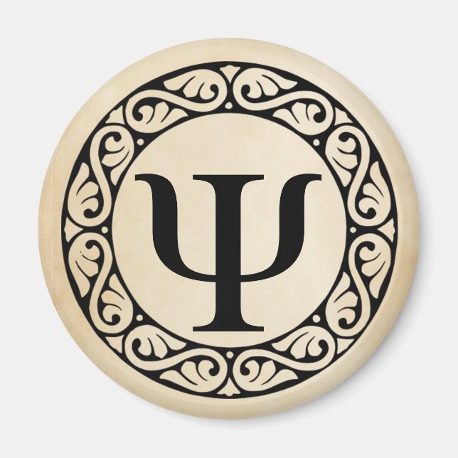 Íman Grego - Letra alfabética psi (Frente)