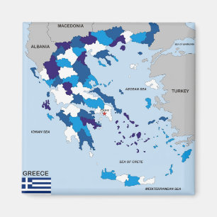 Íman grego político da bandeira do mapa do país da
