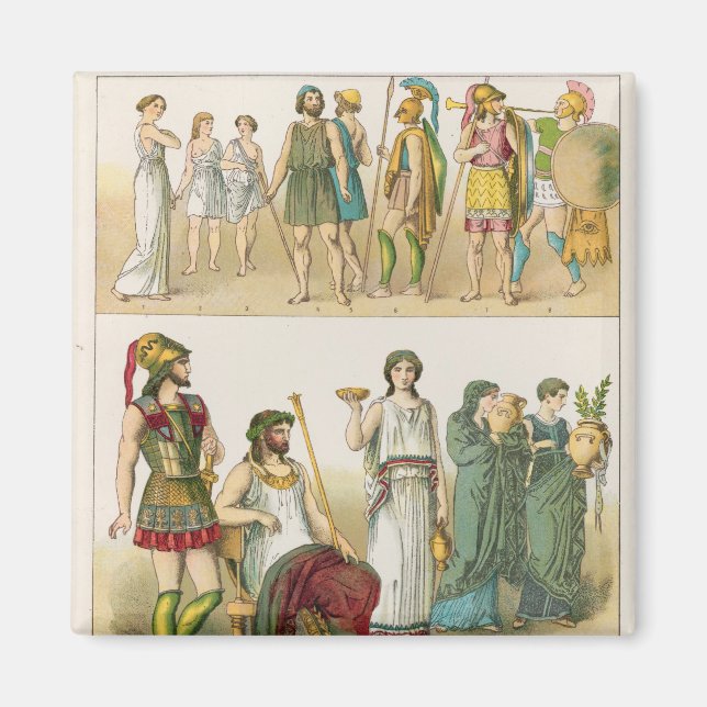 Íman Grego Vestido, de "Trachten der Voelker", 1864 (Frente)