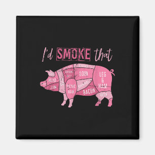 Íman Grelha de porco fumada Bacon Sobrecarga Engraçado 