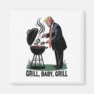 Íman Grelhar Por Grelhar Trump Pai Engraçado Retrô