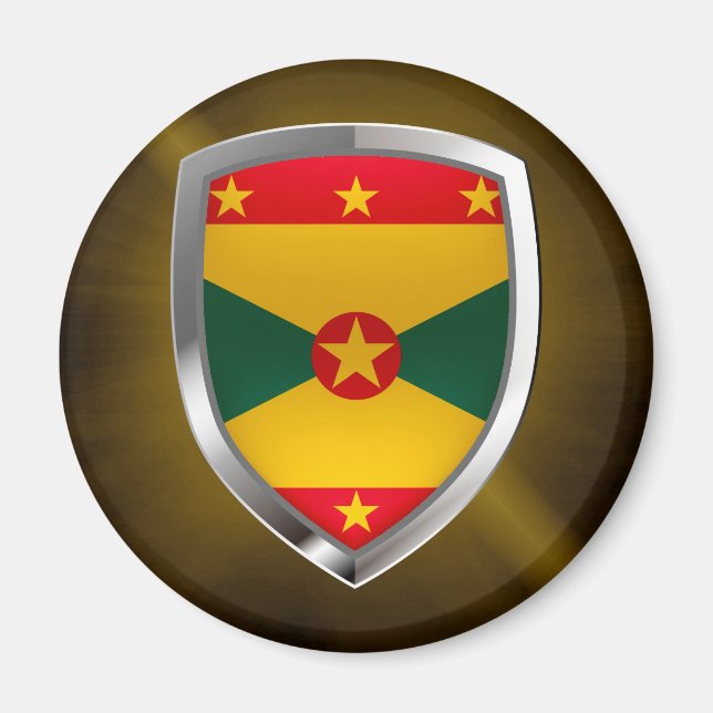 Íman Grenada - Emblema metálico (Frente)