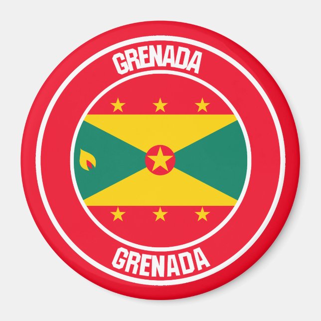 Íman Grenada Round Emblem (Frente)