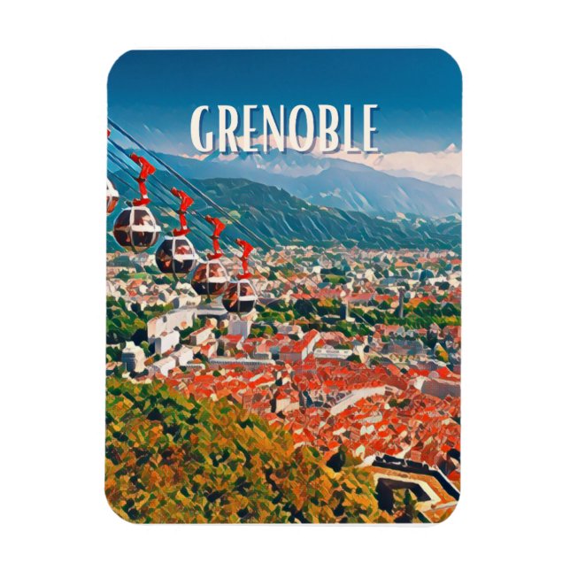 Íman Grenoble Photo Vintage (Vertical)