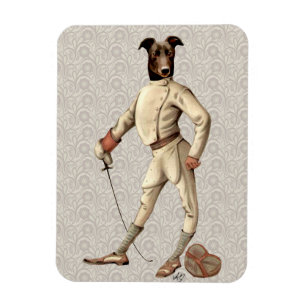 Íman Greyhound Fencer no Cream Cheio 2