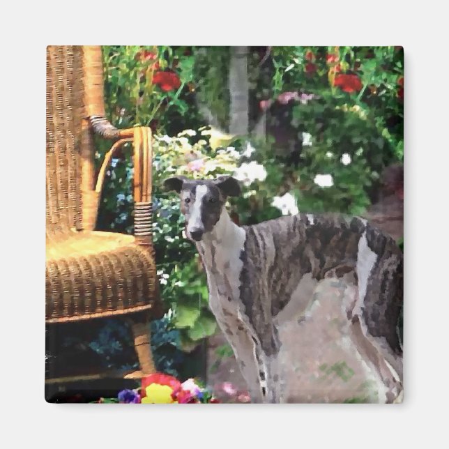 Íman Greyhound Lovers Art Gifts (Frente)