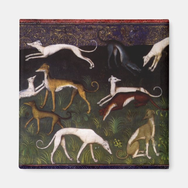 Íman Greyhounds medieval no Deep Woods (Frente)