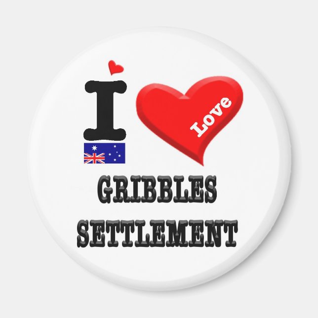 Íman GRIBBLES SETTLEMENT - I Love (Frente)