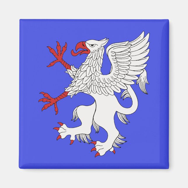 Íman Griffin Rampant Argent (Frente)