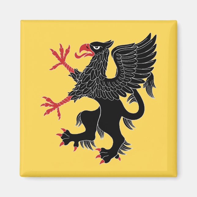 Íman Griffin Rampant Sable (Frente)