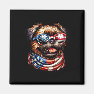 Íman Griffon Dog Nos Prende Bandeira 4 De Julho Patriót