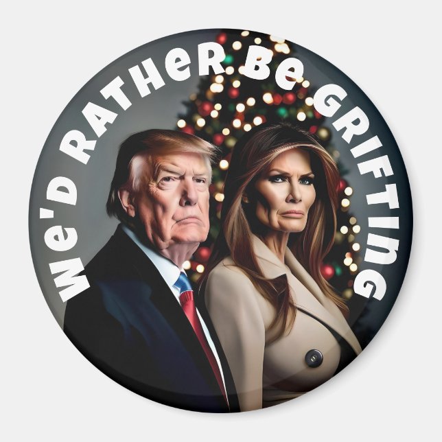 Íman Grifting Trump e Melania Natal (Frente)