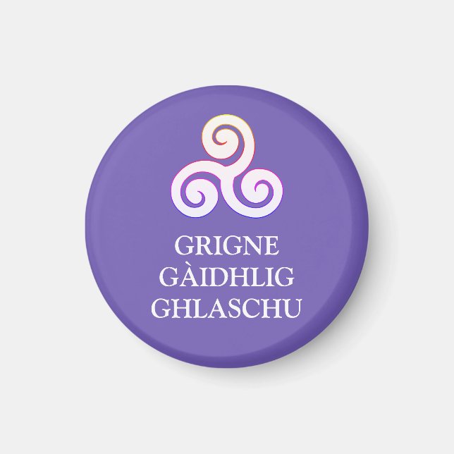 Íman Grigne Gàidhlig Ghlaschu Button Magnet (Frente)