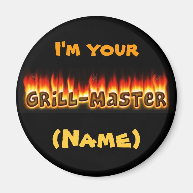 Íman Grillmaster (personalizável) (Frente)