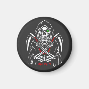 Íman Grim Reaper Scythe Death Skeleton Bones Halloween 