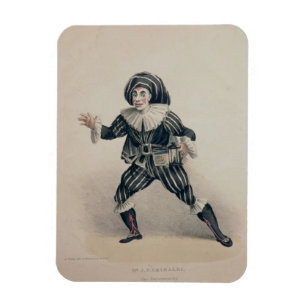 Íman Grimaldi como Scaramouche, do dell'Ar de Commedia