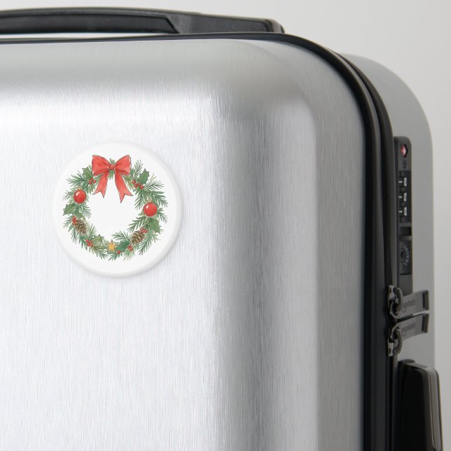 Íman Grinalda Clássica de Natal com Laço para Amantes d (In Situ (Luggage))
