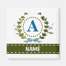 Grinalda de hera delicada e nome do laço com monog