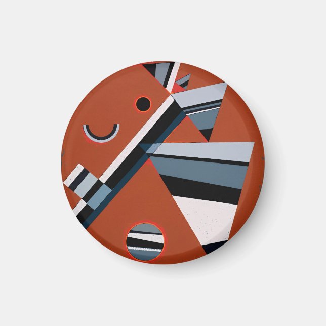 Íman Gris por Kandinsky Abstrato Painting Modern Art (Frente)