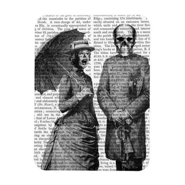 Íman Gritando Mulher e Caveira (Vertical)