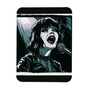 Íman Grite Alto Punk Rocker Retro Vintage Verde Água