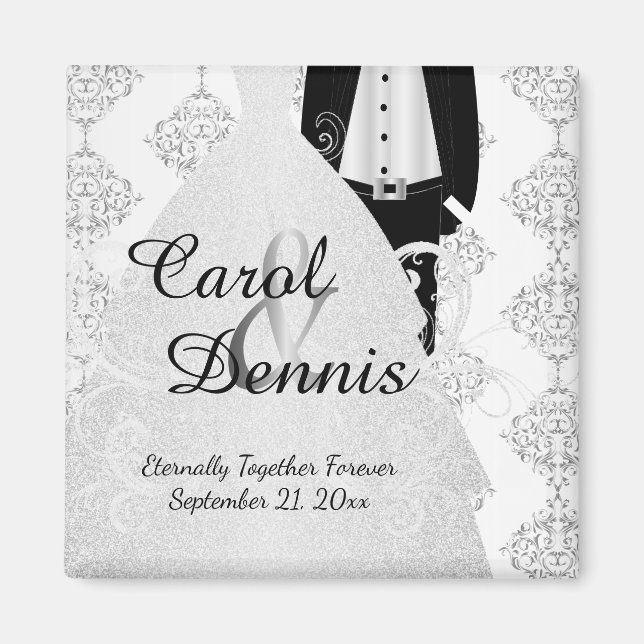 Íman Groom & Bride Keepsasak (Frente)