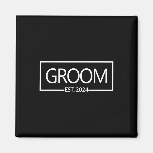 Íman Groom Est. Casamento de 2024 do Futuro Partido de  (Frente)