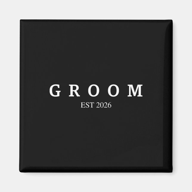 Íman Groom Est. noivado Casado 2026 (Frente)