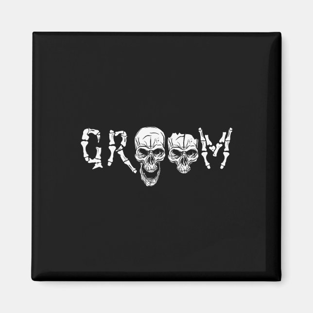 Íman Groom - Solteiro de Casamento de Halloween de Skel (Frente)