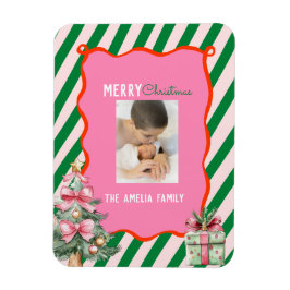 Íman Groovy Christmas Tree Doodle Photo 